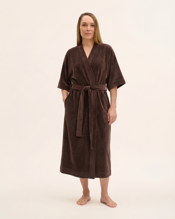 Kimono aus Baumwolle-Velours
