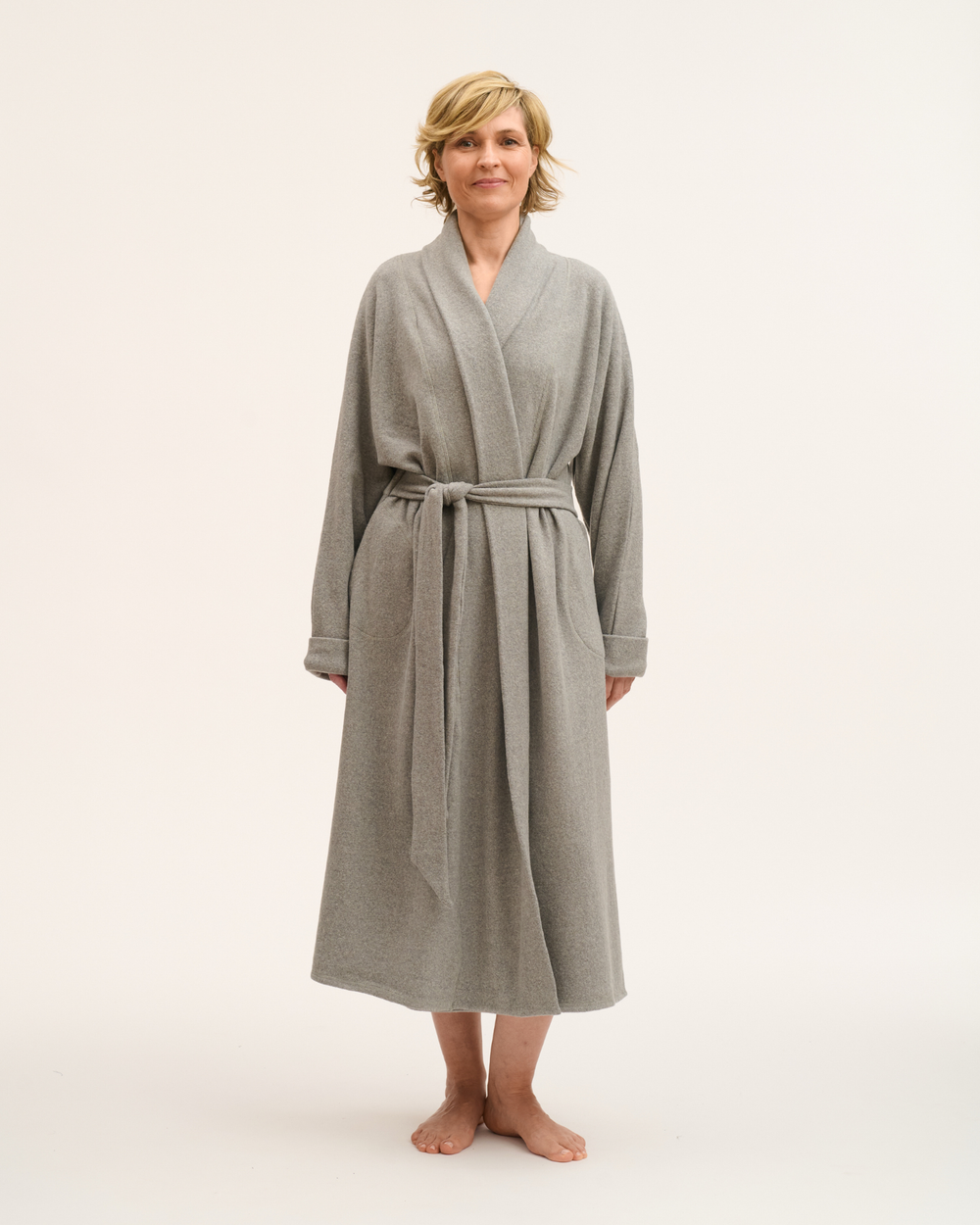 Morgenmantel aus Baumwoll-Softknit