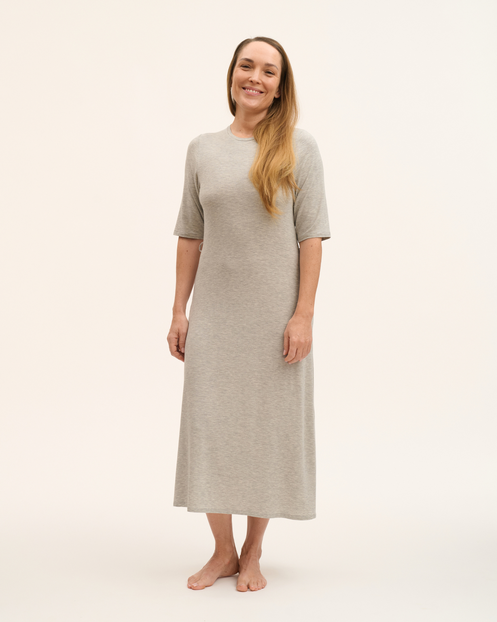 Nachthemd mit 3/4 Arm aus Mikromodal - Klaudia K