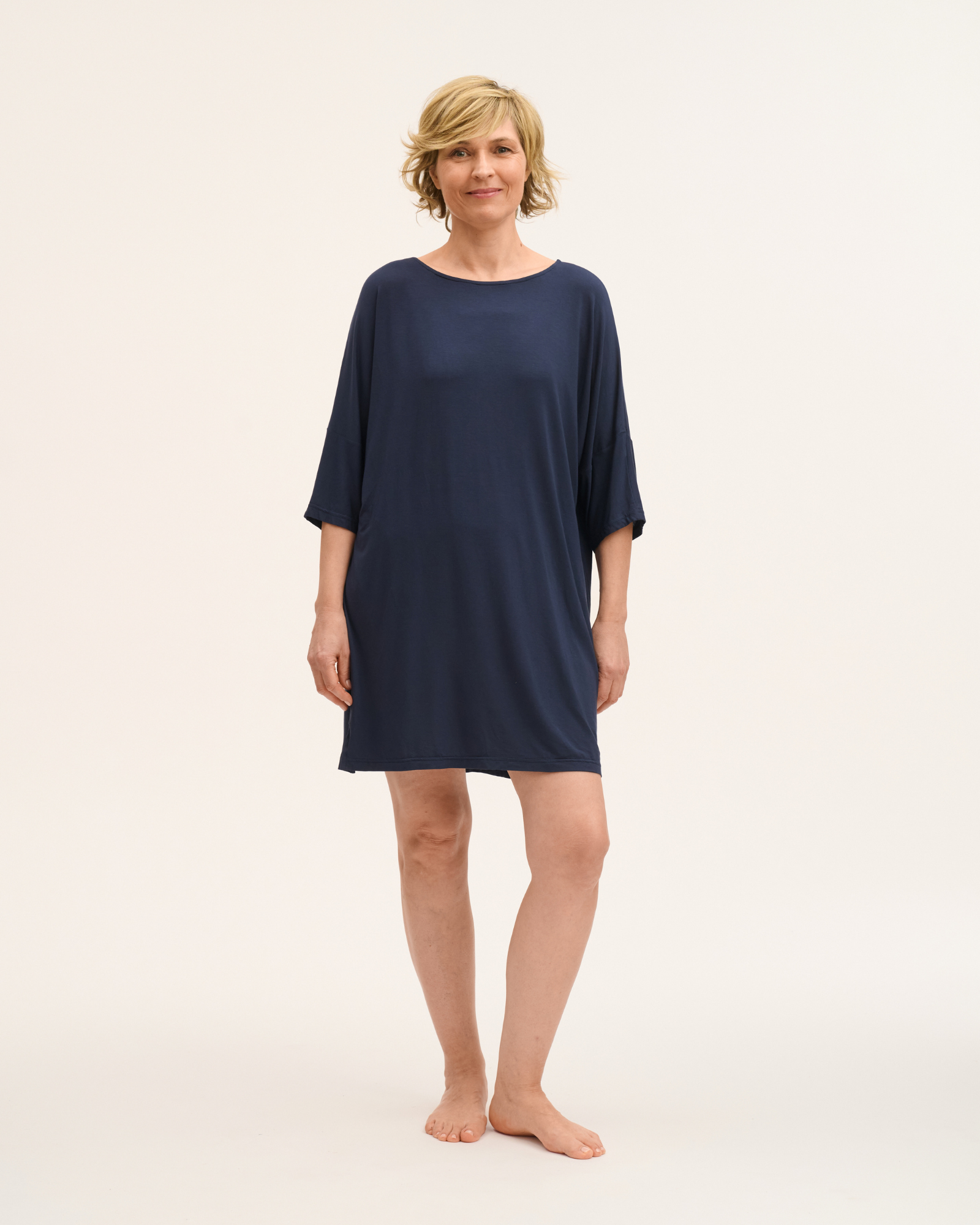 Sleepshirt mit 3/4 Arm aus Mikromodal - Klaudia K