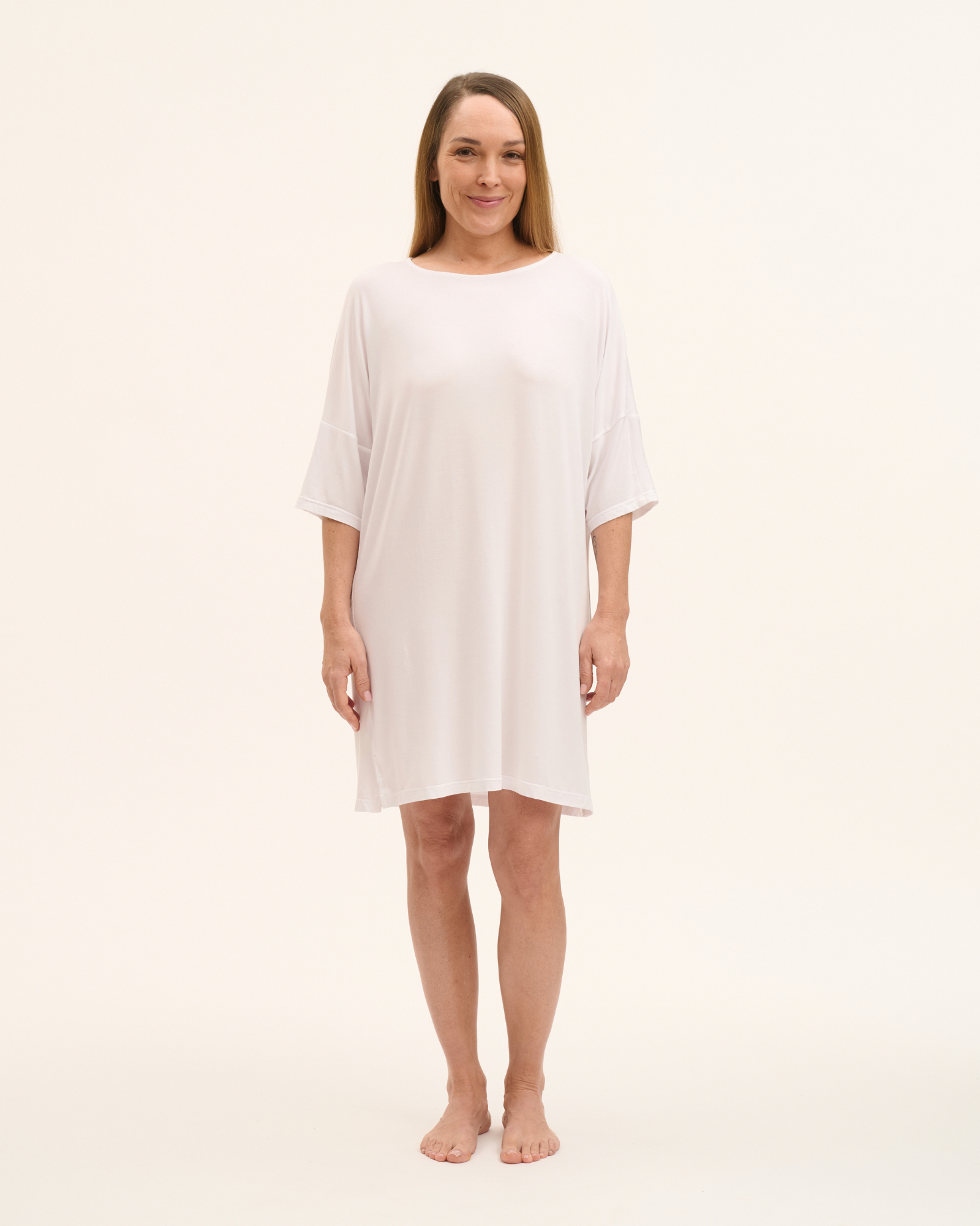 Sleepshirt mit 3/4 Arm aus Mikromodal